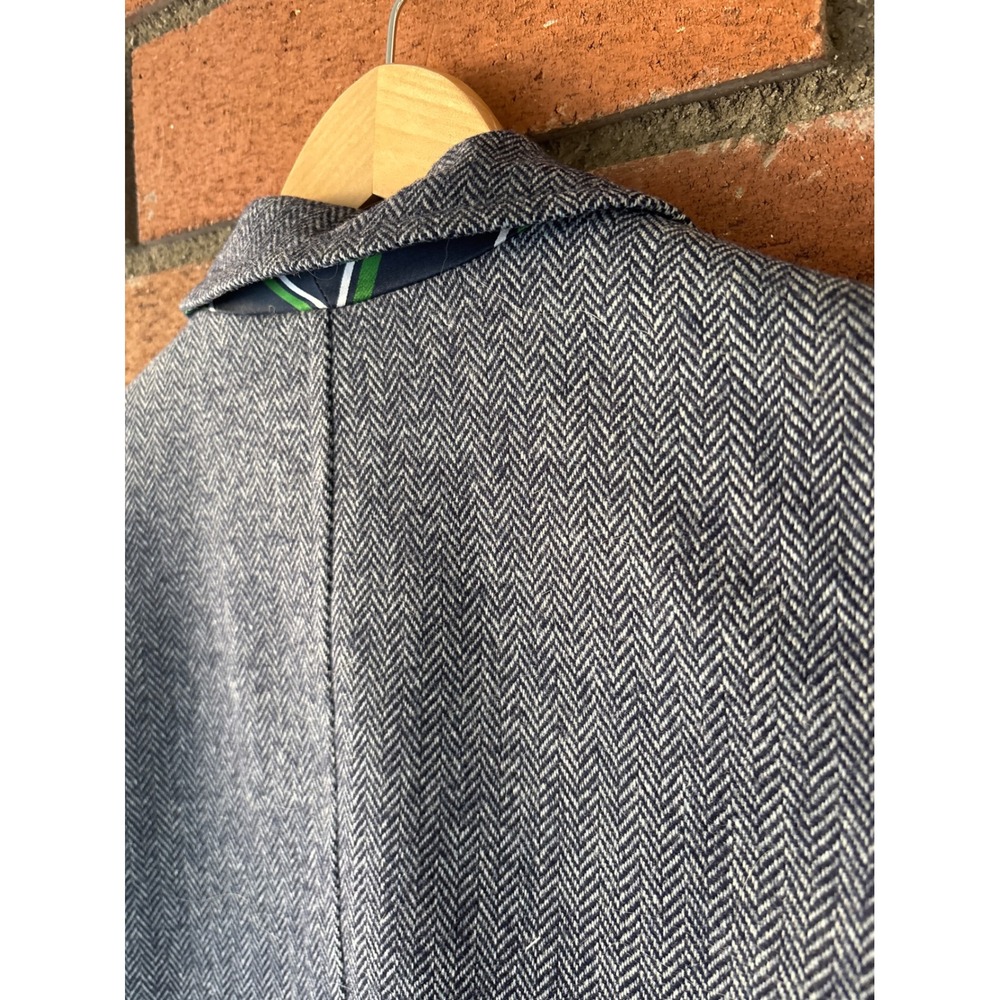 J. Crew Women's Wool Herringbone Blazer Jacket with Embroidered Detail Size 6 - Picture 12 of 12